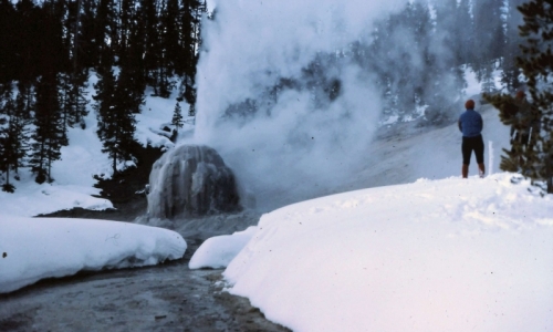 Cross Country Skiing to Lone Star Geyser