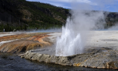Black Sand Basin Cliff Geyser