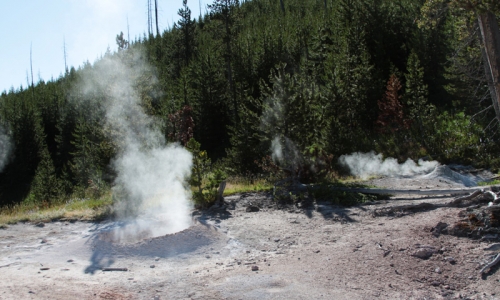 Artist Paint Pots Norris Geyser Basin Yellowstone National Park Wyoming Hiking Trail