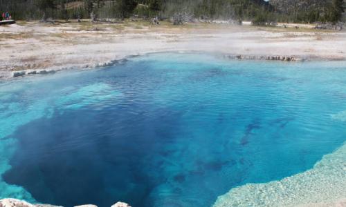 Biscuit Basin near Old Faithful in Yellowstone