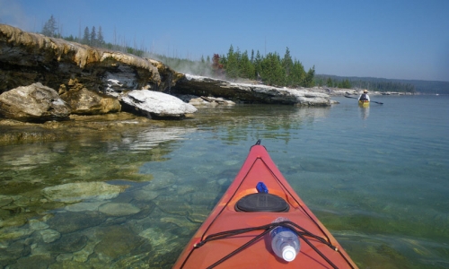 Sea Kayaking Lake Yellowstone Yellowstone National Park Wyoming