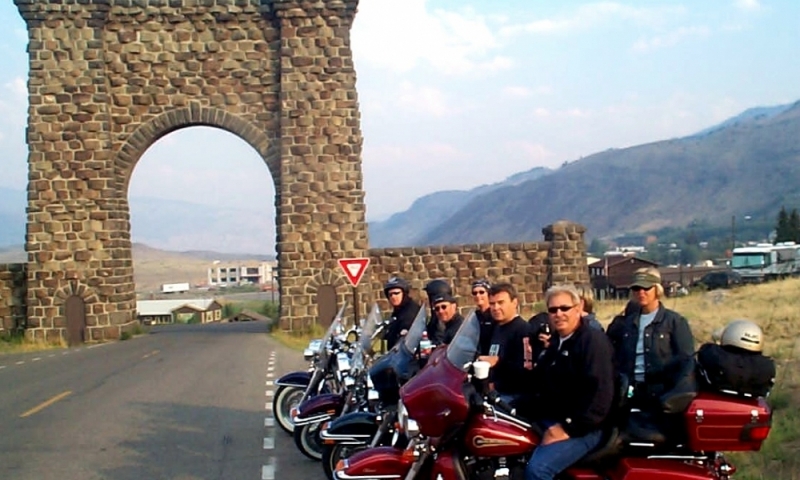 Gardiner Montana Roosevelt Arch Yellowstone Motorcycle