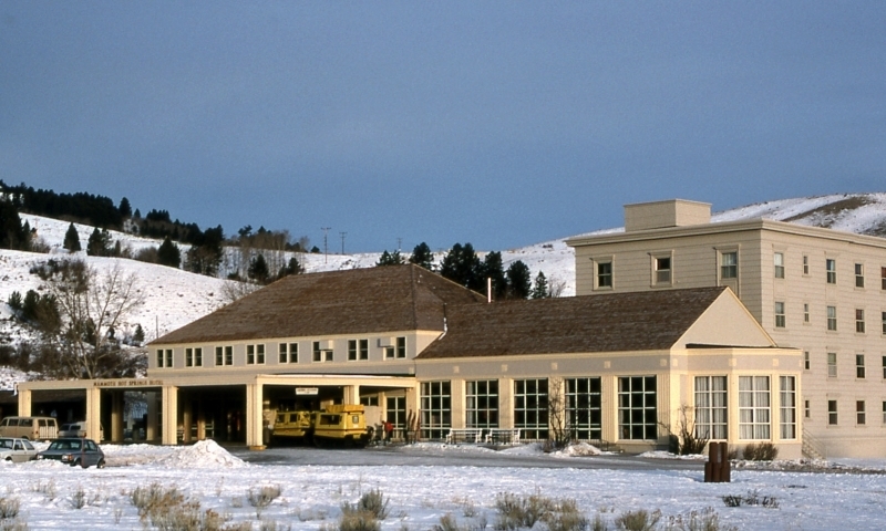 Mammoth Hot Springs Hotel Cabins Yellowstone AllTrips   14729 295 Mammoth Hot Springs Hotel Yellowstone Park Lg 