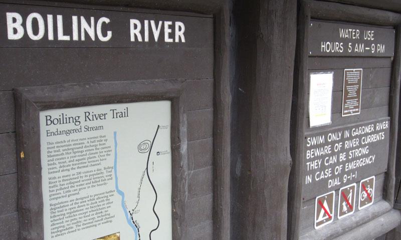 The Boiling River near Mammoth Hot Springs
