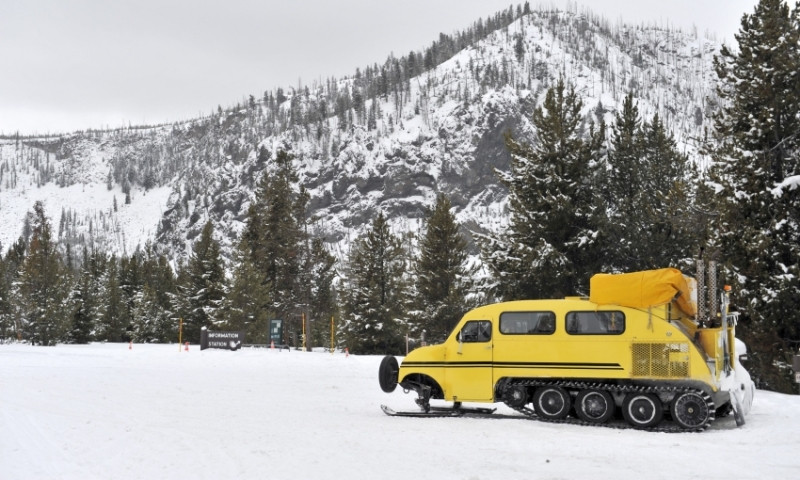 Yellowstone National Park Wyoming Winter Snow Snowcoach