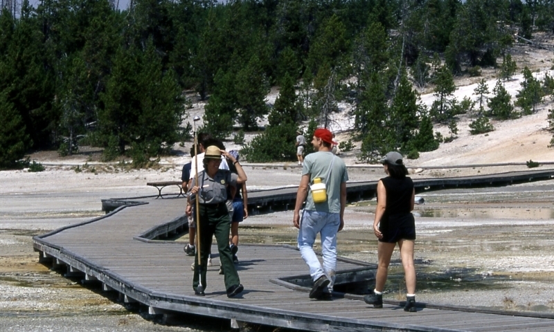 Norris Geyser Basin Yellowstone Boardwalk Trail