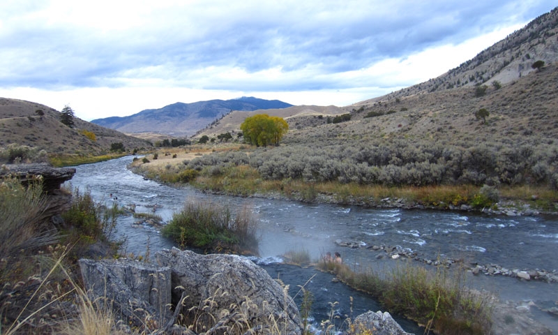 The Boiling River near Mammoth Hot Springs