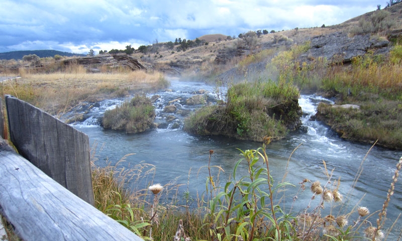 The Boiling River near Mammoth Hot Springs