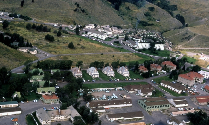 Mammoth Hot Springs Yellowstone Aerial