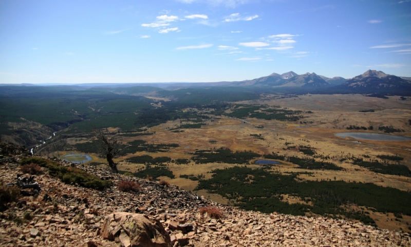 Swan Lake Flat from Bunsen Peak near Mammoth in Yellowstone